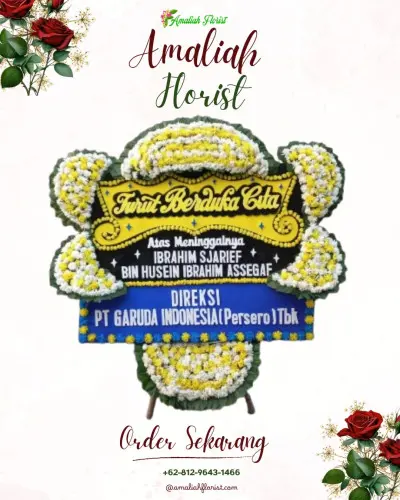 Papan Bunga Duka di Kedai Durian